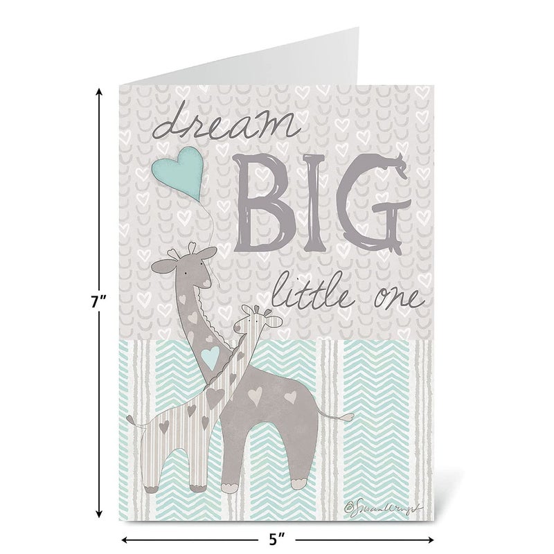 Current Heartfelt Baby Congratulations Greeting Cards - 8 Pack (4 Designs), New Baby Congrats Welcome, Large 5 x 7 Inch with Sentiments - Image 5